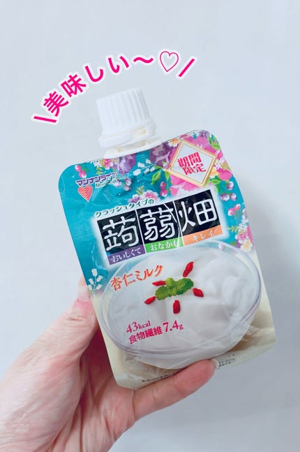 クラッシュタイプの蒟蒻畑杏仁ミルク味期間限定/マンナンフーズ/低糖質食品を使ったクチコミ(1枚目)