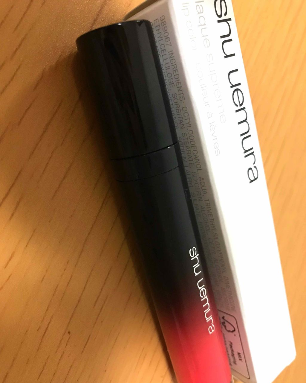 ラック シュプリア CR 03 レッドコーラル/shu uemura/リップグロスを使ったクチコミ（1枚目）