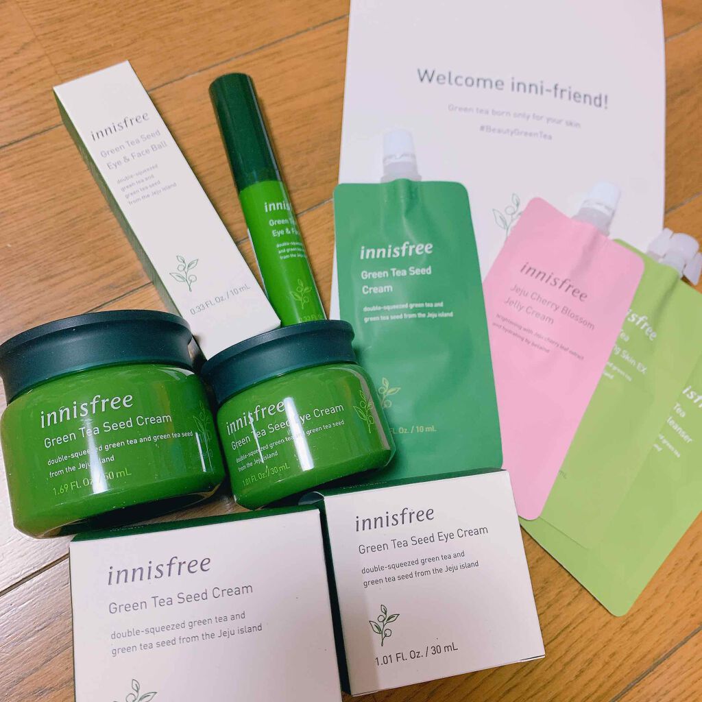 グリーンティーシード クリーム/innisfree/フェイスクリームを使ったクチコミ（1枚目）