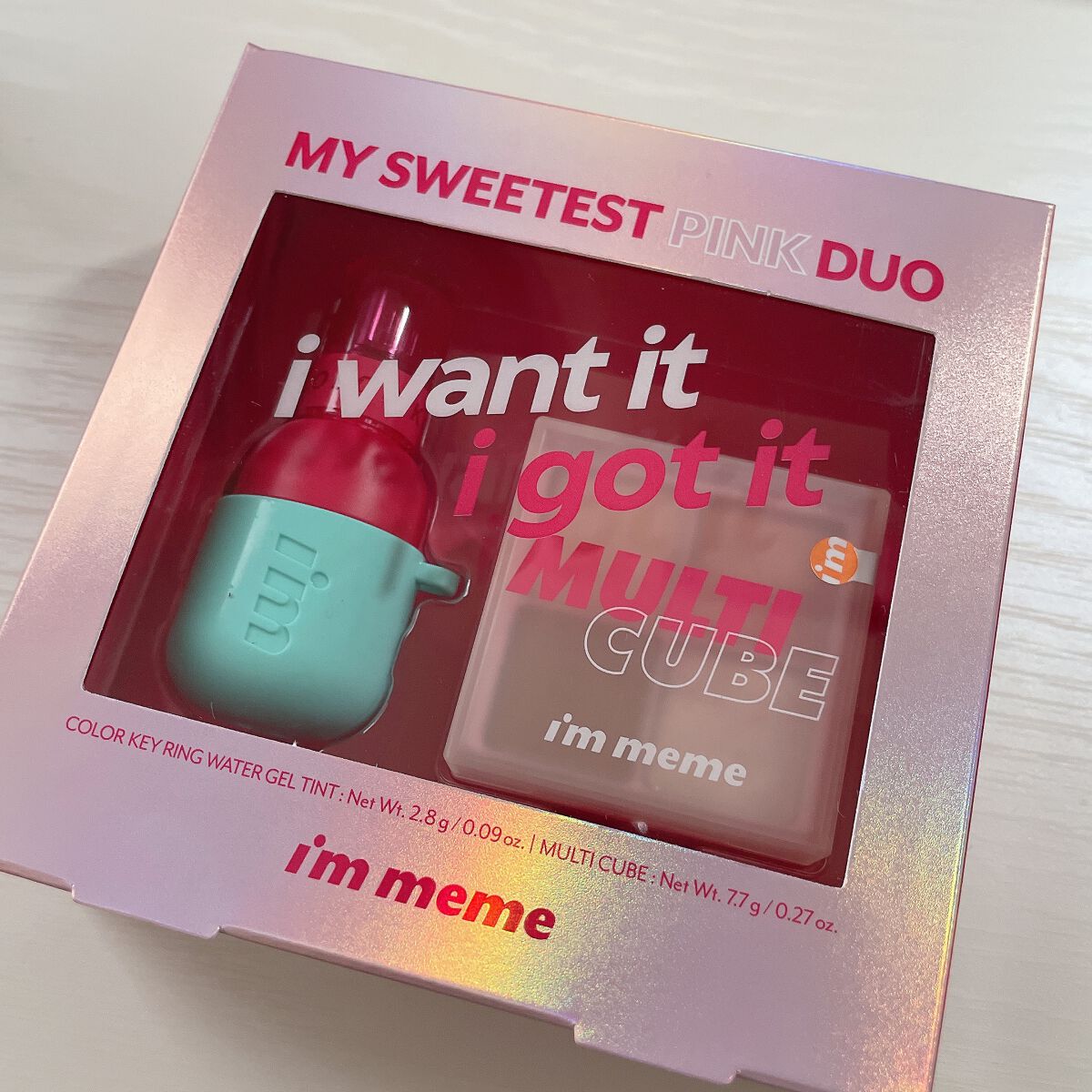 DUOセット My Sweetest Pink Duo(マイスウィーテストピンクデュオ)/i’m meme/メイクアップキットを使ったクチコミ（1枚目）