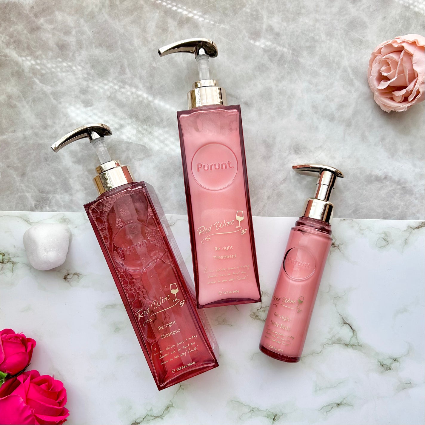 プルント リライトペアセット レッドワイン/Purunt./市販シャンプーを使ったクチコミ(1枚目)