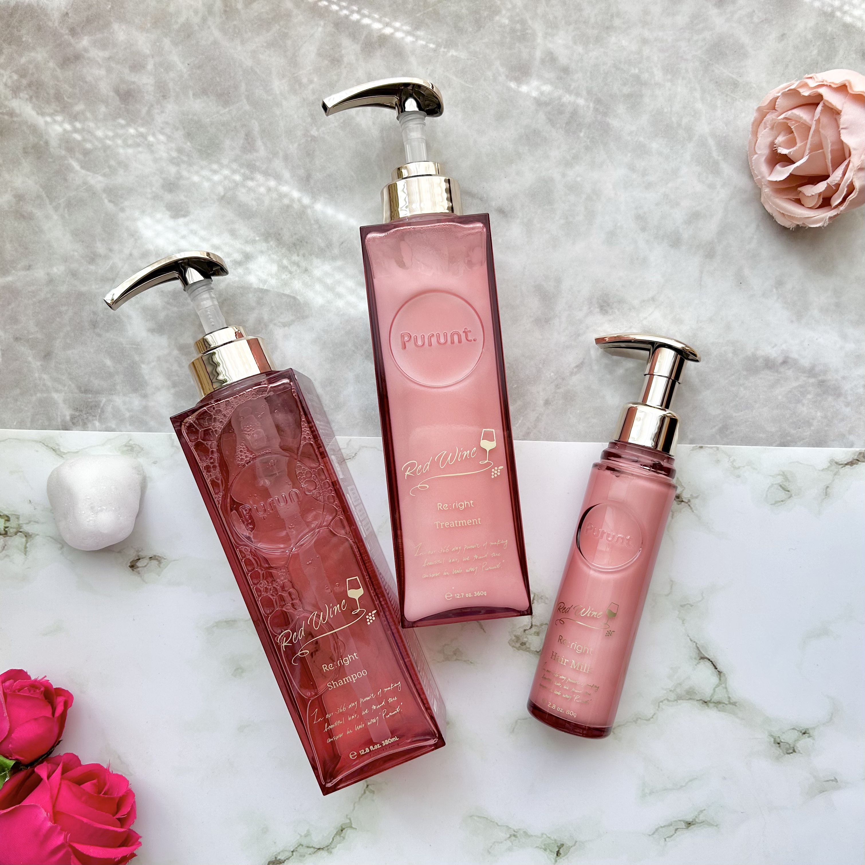 プルント　リライト美容液ヘアミルク　レッドワイン/Purunt./ヘアミルクを使ったクチコミ（3枚目）