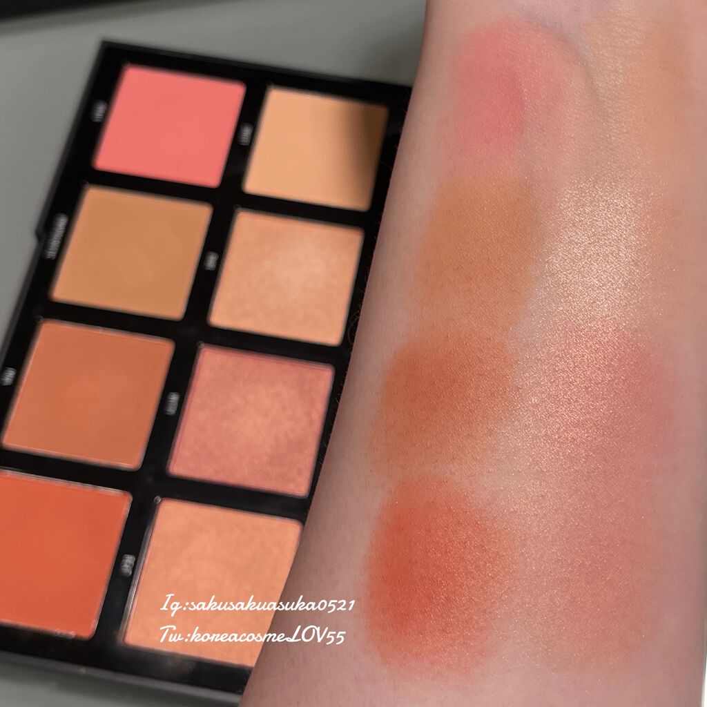 8W WARM MASTER BLUSH PALETTE｜Morpheの人気色を比較 イエベ春におすすめのパウダーチーク！先程載せた