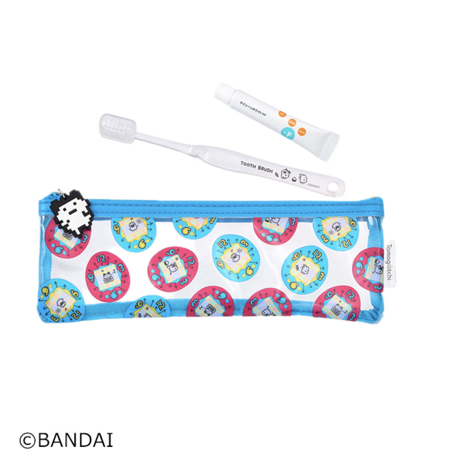 ポーチ付き歯ブラシセット ブルー