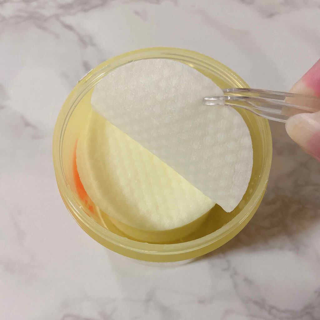 グリーンタンジェリン ビタCダークスポットケアパッド/goodal/トナーパッドを使ったクチコミ(2枚目)