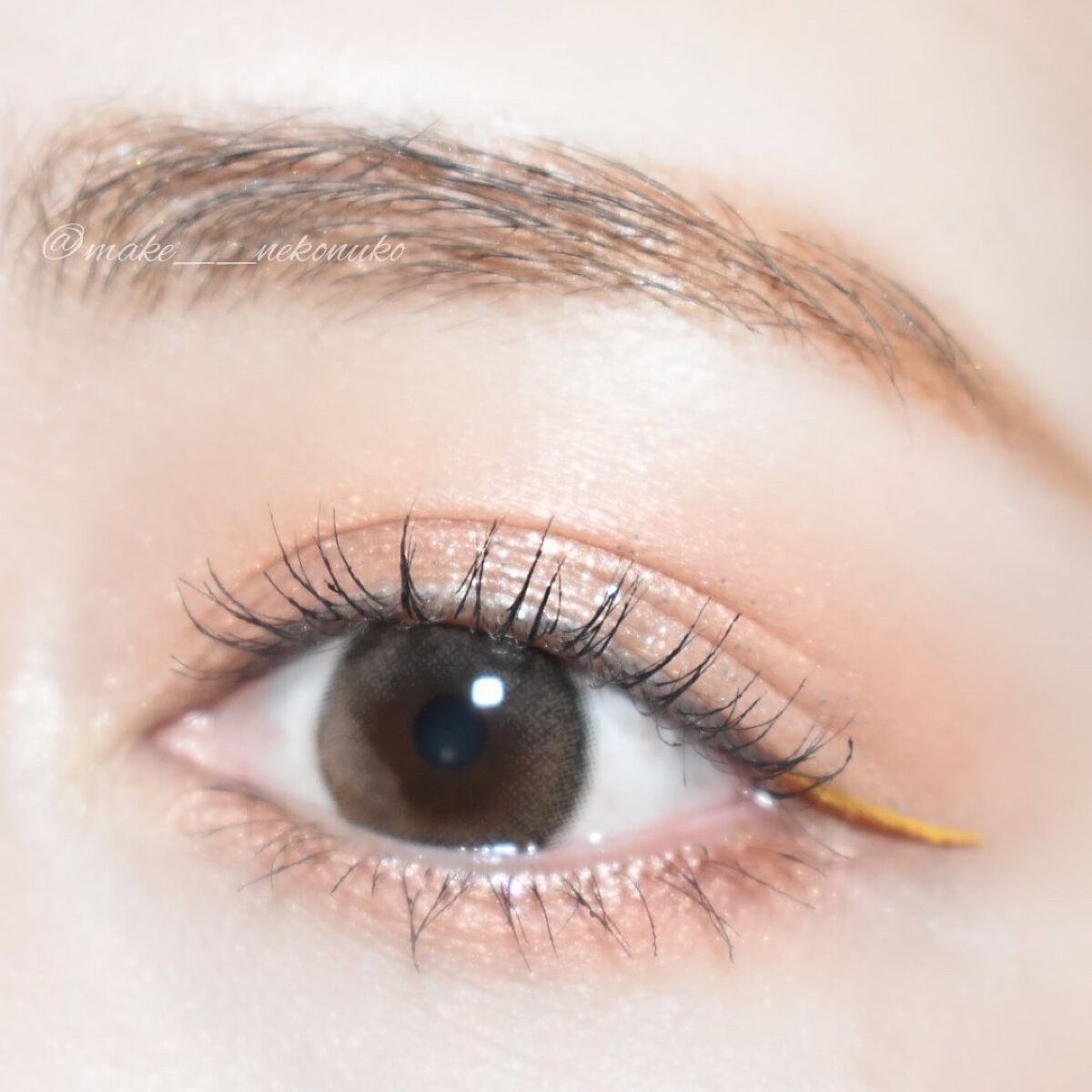 ダズリングリキッドグリッター 03 コーラルミラーボール/IM UNNY/グリッターを使ったクチコミ（2枚目）