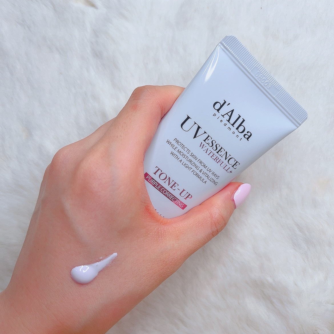 ダルバ ウォータフル トーンアップ サンクリーム(パープル)/ダルバ/日焼け止めクリームを使ったクチコミ（2枚目）