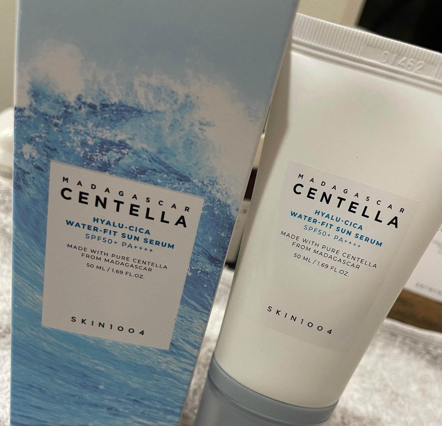 ヒアルーシカ ウォーターフィット サンセラム/SKIN1004/日焼け止めローションを使ったクチコミ(1枚目)