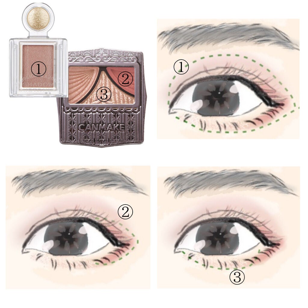 ジューシーピュアアイズ/キャンメイク/アイシャドウパレットを使ったクチコミ(3枚目)