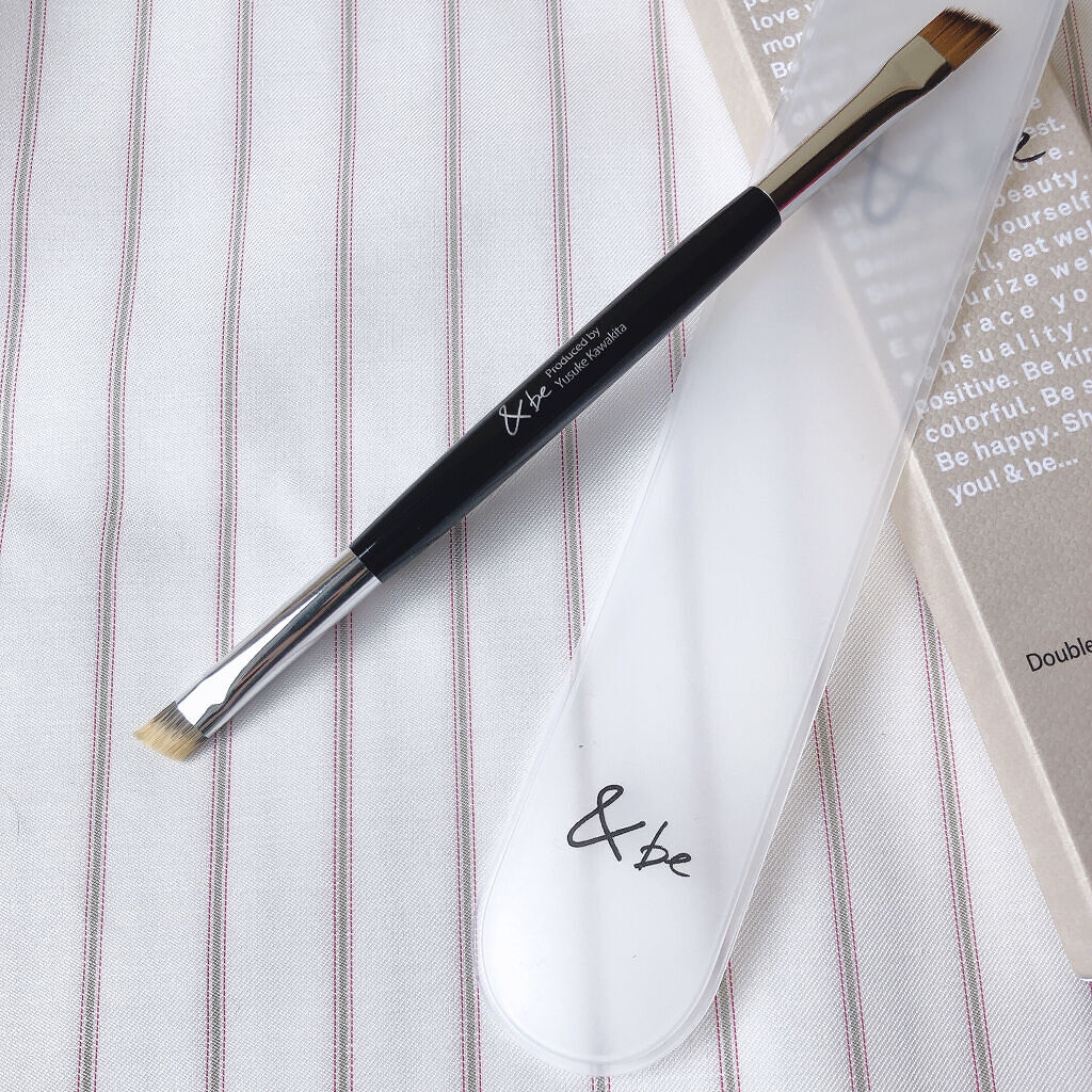 ダブルエンドアイブロウブラシ熊野筆/＆be/メイクブラシを使ったクチコミ（1枚目）