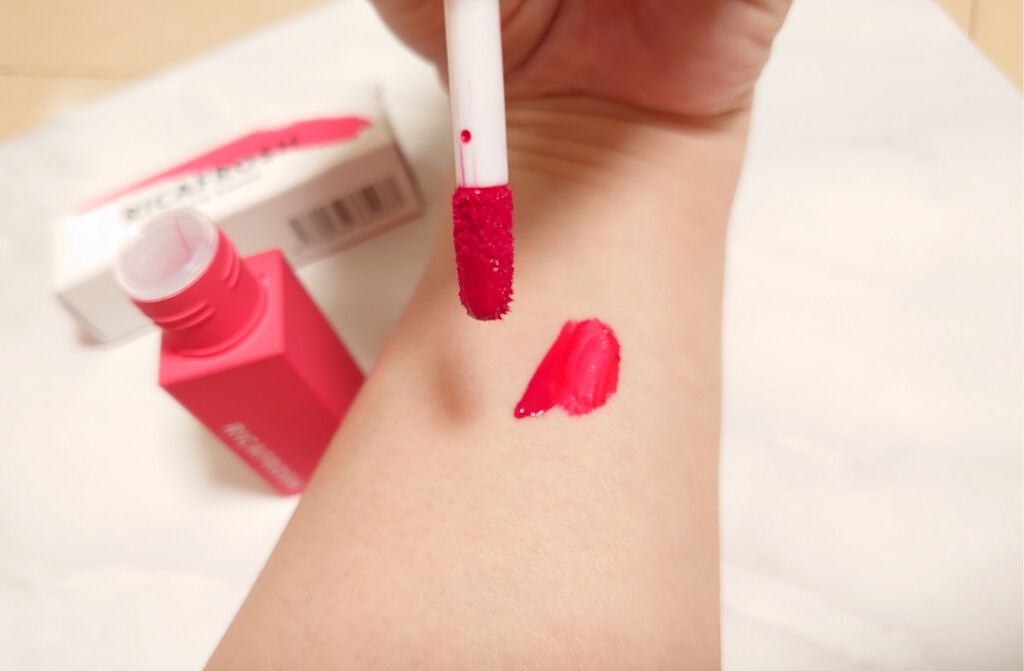 ジューシーリブティント 03 ミアローズ/RICAFROSH/リップティントを使ったクチコミ（3枚目）