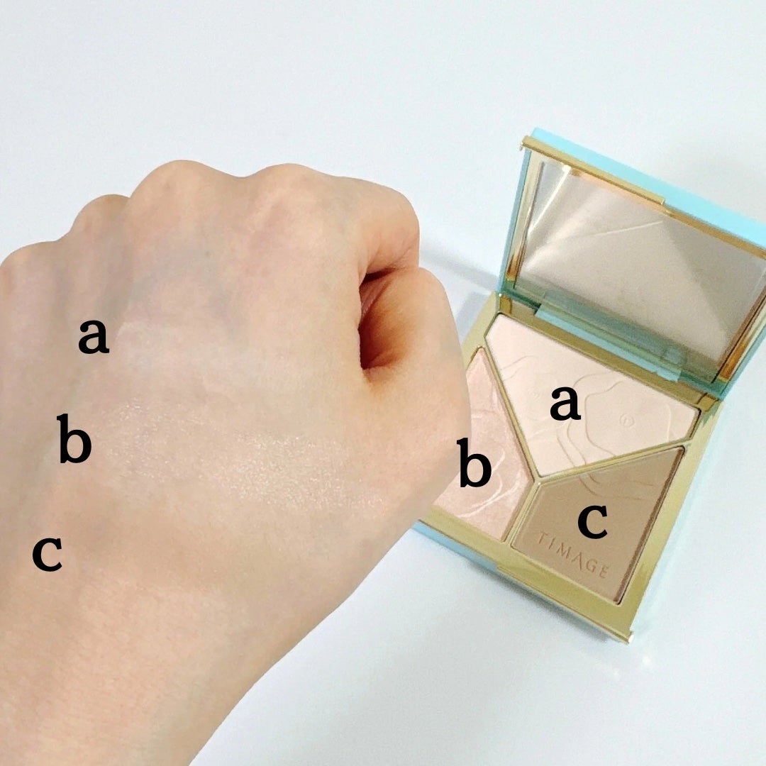 ハイライトシェーディングパレット/TIMAGE/パウダーハイライトを使ったクチコミ(4枚目)