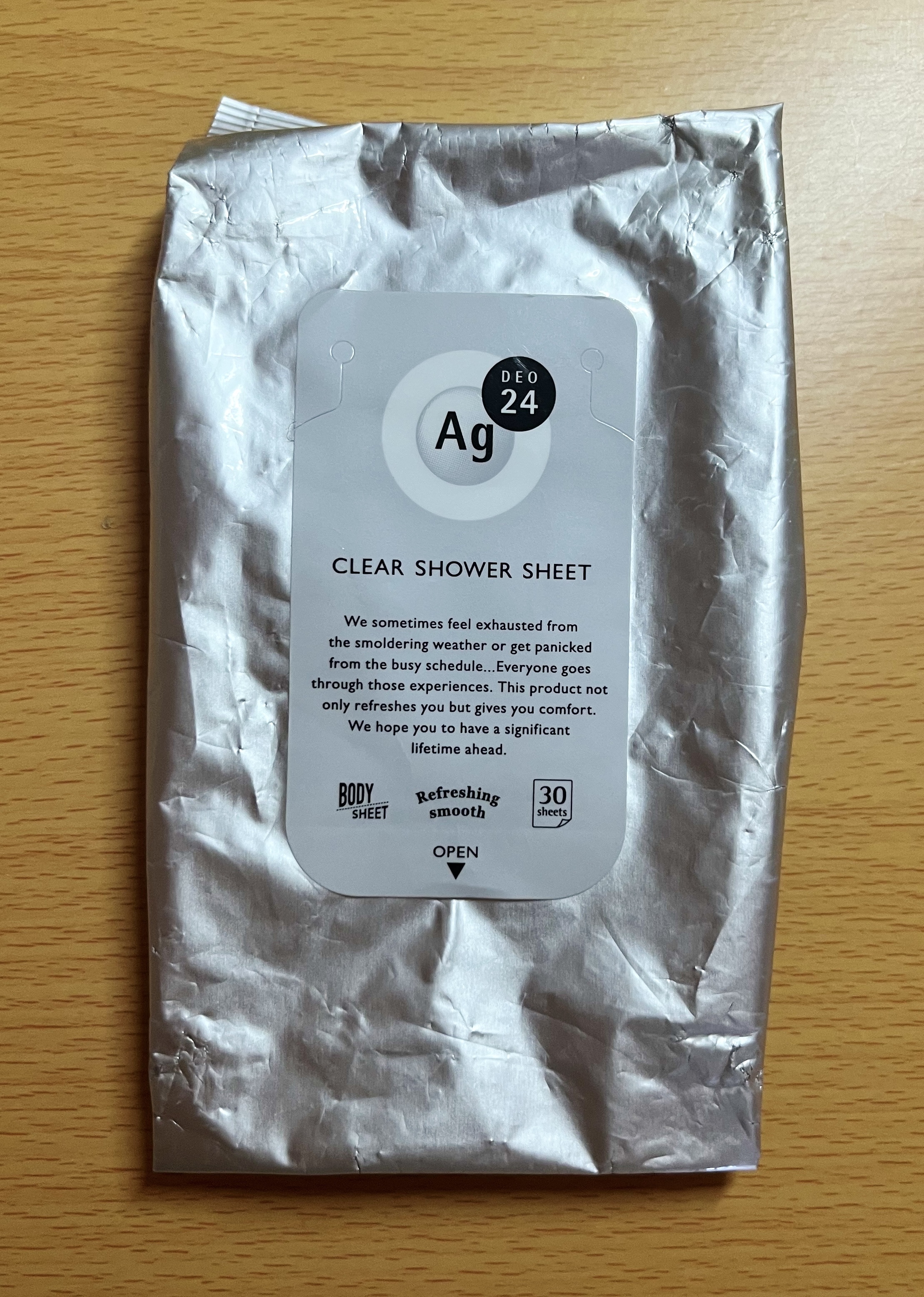クリアシャワーシート （無香料）/エージーデオ24/ボディシートを使ったクチコミ（1枚目）