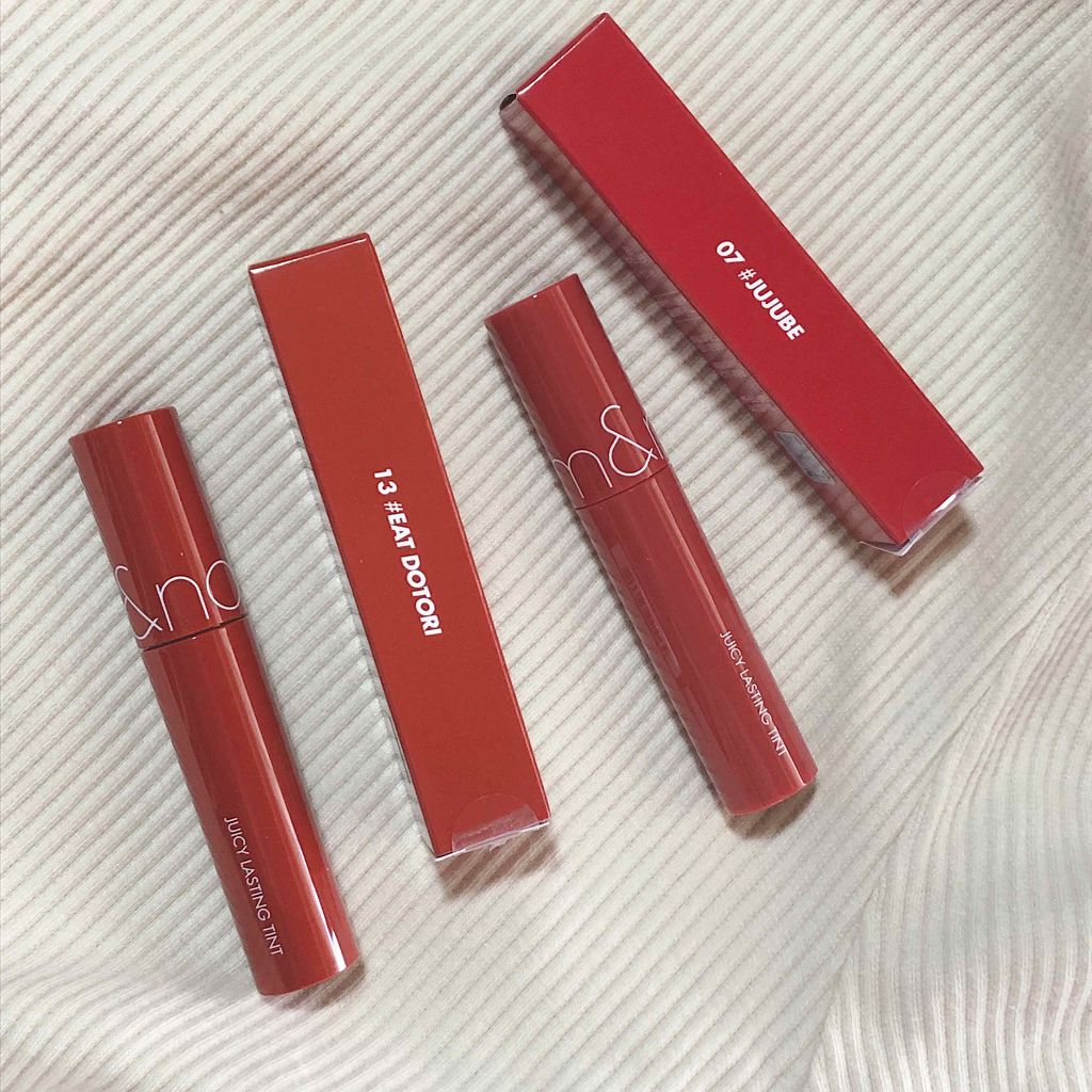 ジューシーラスティングティント/rom&nd/リップティントを使ったクチコミ(2枚目)