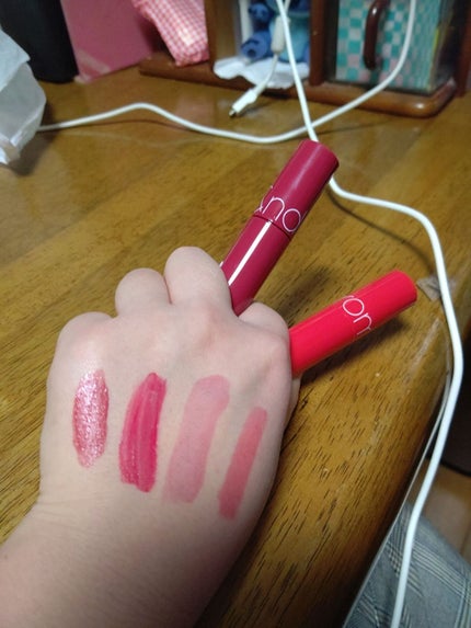 ジューシーラスティングティント/rom&nd/リップティントを使ったクチコミ(4枚目)