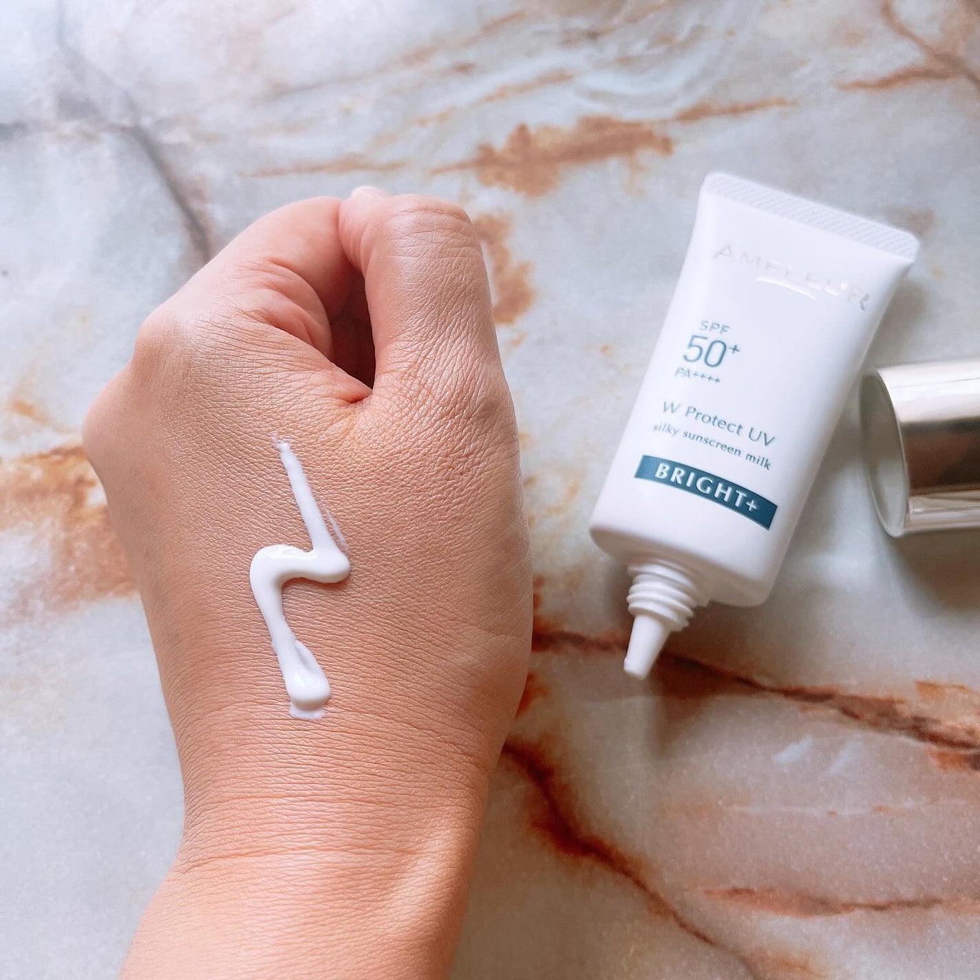アンプルール WプロテクトUV ブライト+/アンプルール/日焼け止めミルクを使ったクチコミ(3枚目)