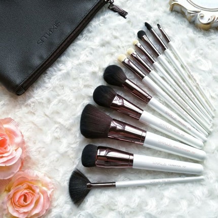 SIXPLUS エレガンスシリーズ ホワイトパール メイクブラシ11本セット/SIXPLUS/メイクブラシを使ったクチコミ(1枚目)