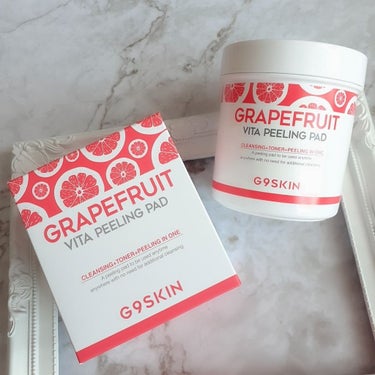 G9SKIN Grapefruit Vita Peeling Padのクチコミ「韓国ではスキンケアの定番？みたいなピーリングパッドを初めて使ってみました！G9SKIN GRA.....」（1枚目）