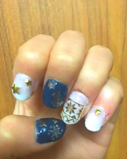 スノーネイルシール/DAISO/ネイルシールを使ったクチコミ(1枚目)