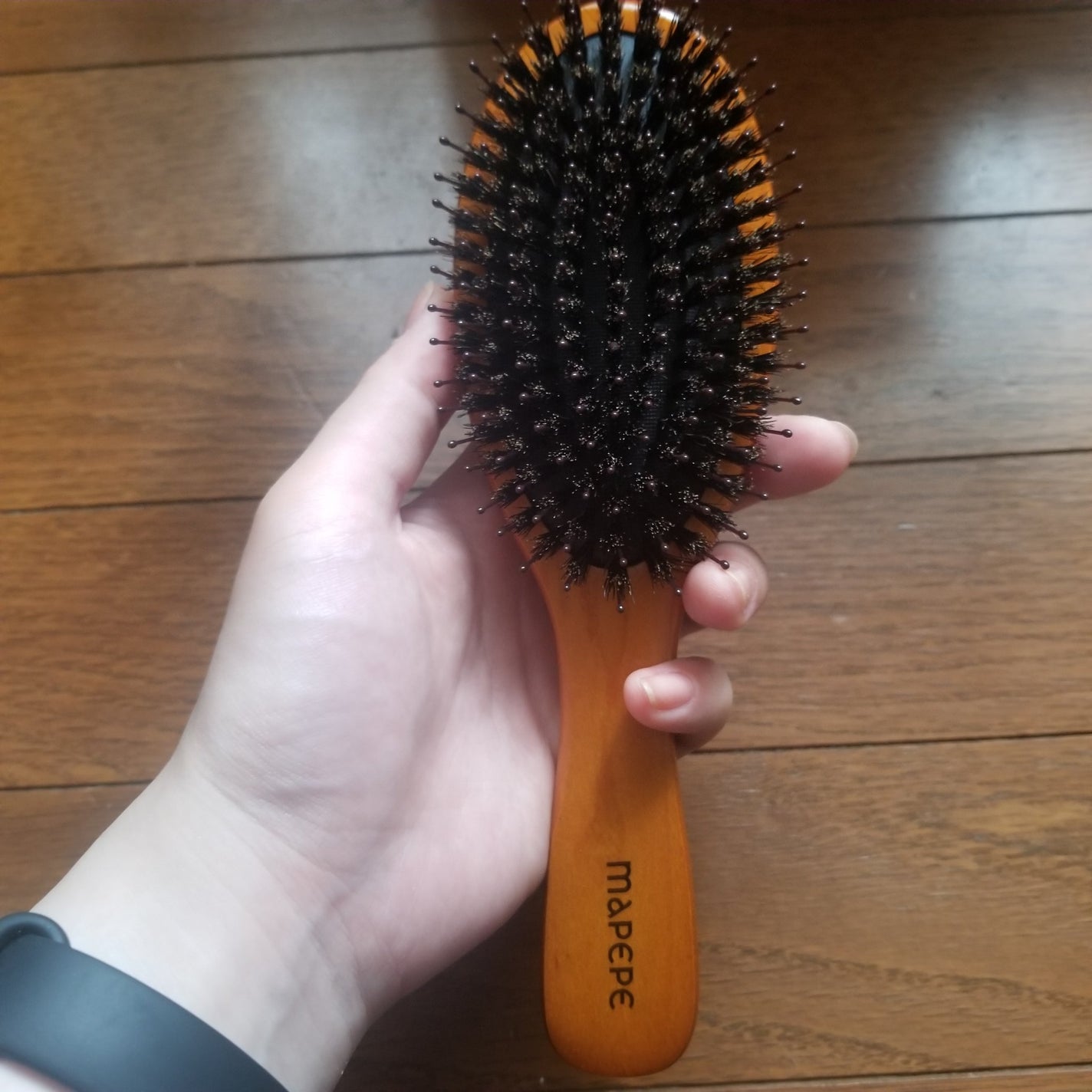 つやつや天然毛のミックスブラシ/マペペ/ヘアブラシを使ったクチコミ(8枚目)
