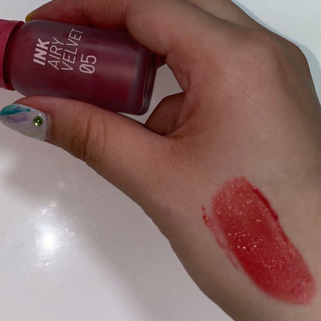 インク エアリー ベルベット/PERIPERA/口紅を使ったクチコミ(5枚目)