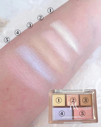 コンシールブレンダーパレット/LUNA/パレットコンシーラーを使ったクチコミ(5枚目)
