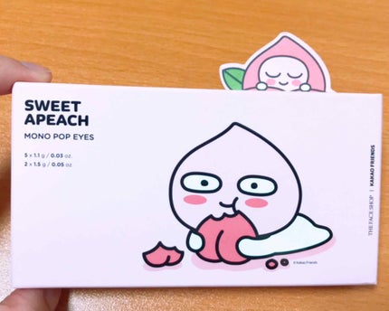モノポップ アイズ スウィート ア ピーチ エディション- カカオ・フレンズ/THE FACE SHOP/アイシャドウパレットを使ったクチコミ(1枚目)