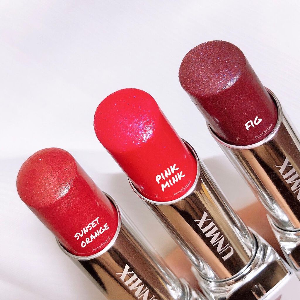 モイスチャーリップスティック グロウ 03 サンセットオレンジ/UNMIX/口紅を使ったクチコミ（2枚目）