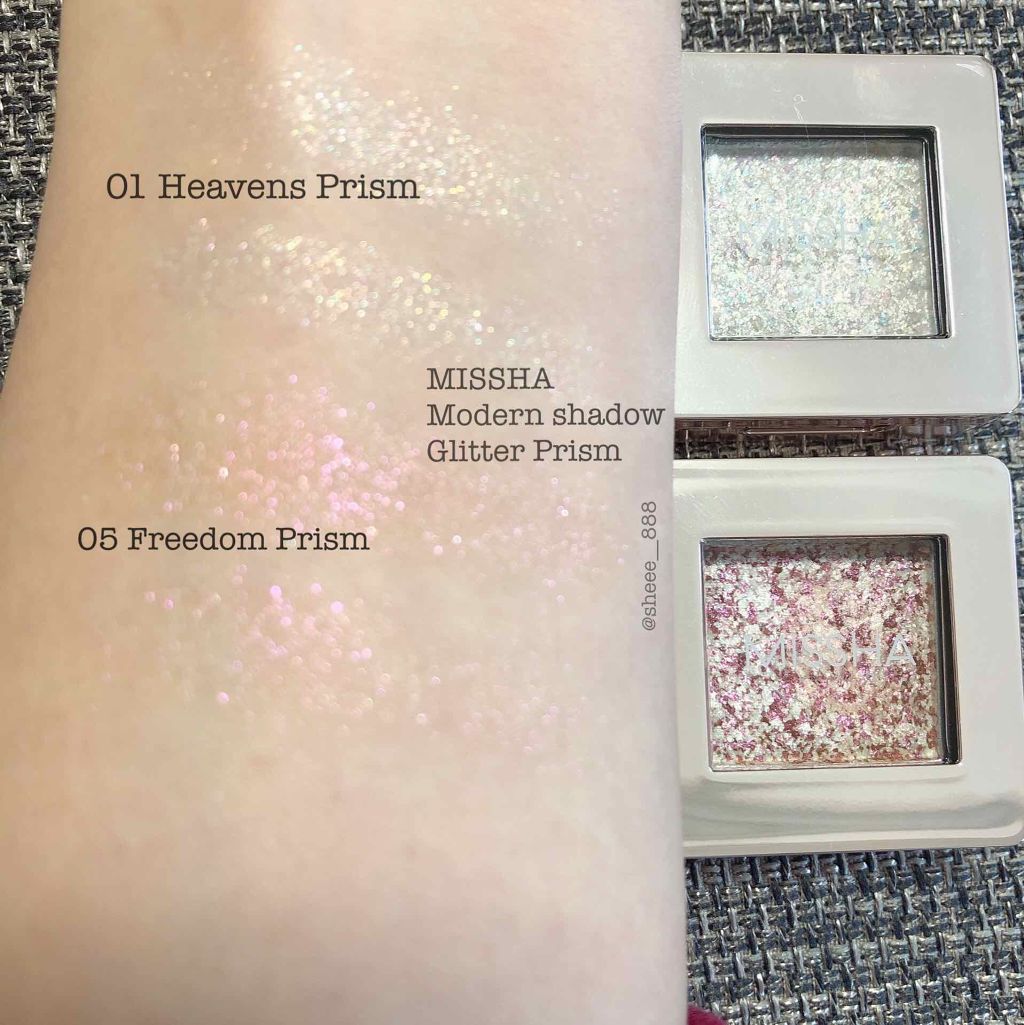 グリッタープリズム シャドウ/MISSHA/グリッターを使ったクチコミ(2枚目)