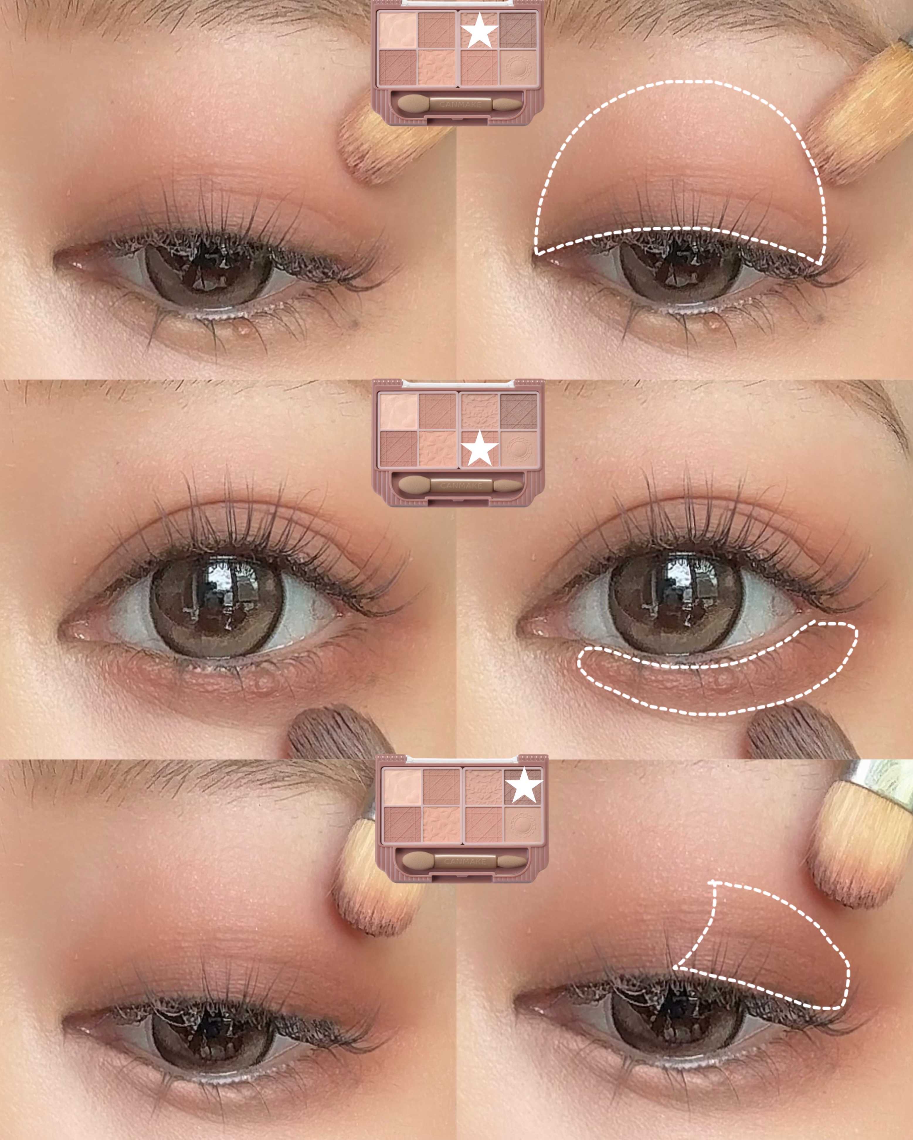 プティパレットアイズ（マットタイプ）/キャンメイク/パウダーアイシャドウを使ったクチコミ（3枚目）