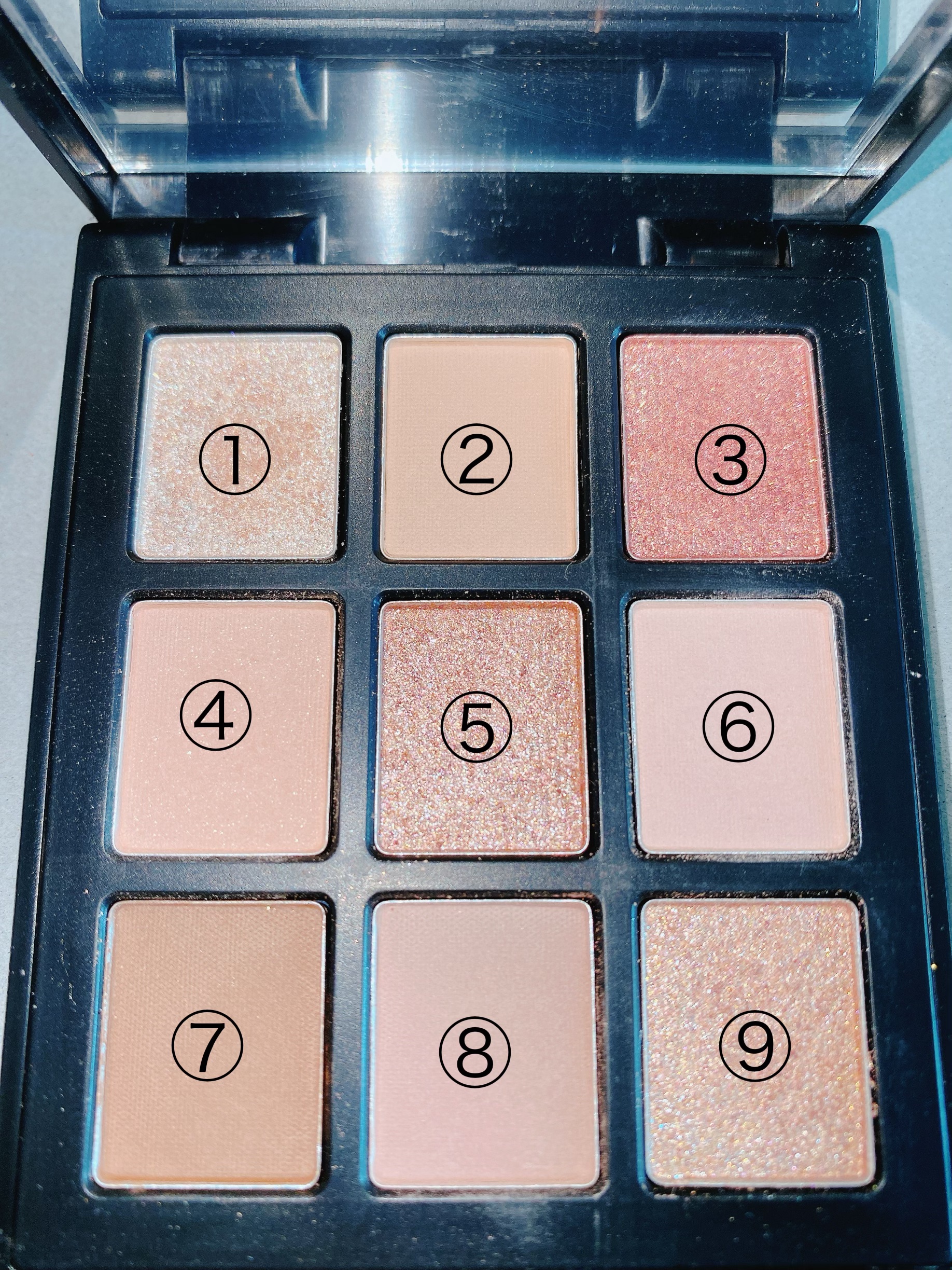 エトワルローズ 9色アイシャドウ/Étoile Rose/アイシャドウパレットを使ったクチコミ（2枚目）