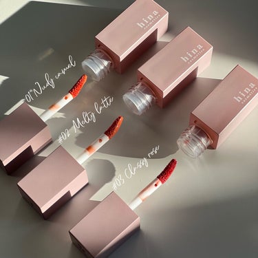 チュルンリップティント 03 Classy rose/hina cosmetics/リップグロスを使ったクチコミ（2枚目）