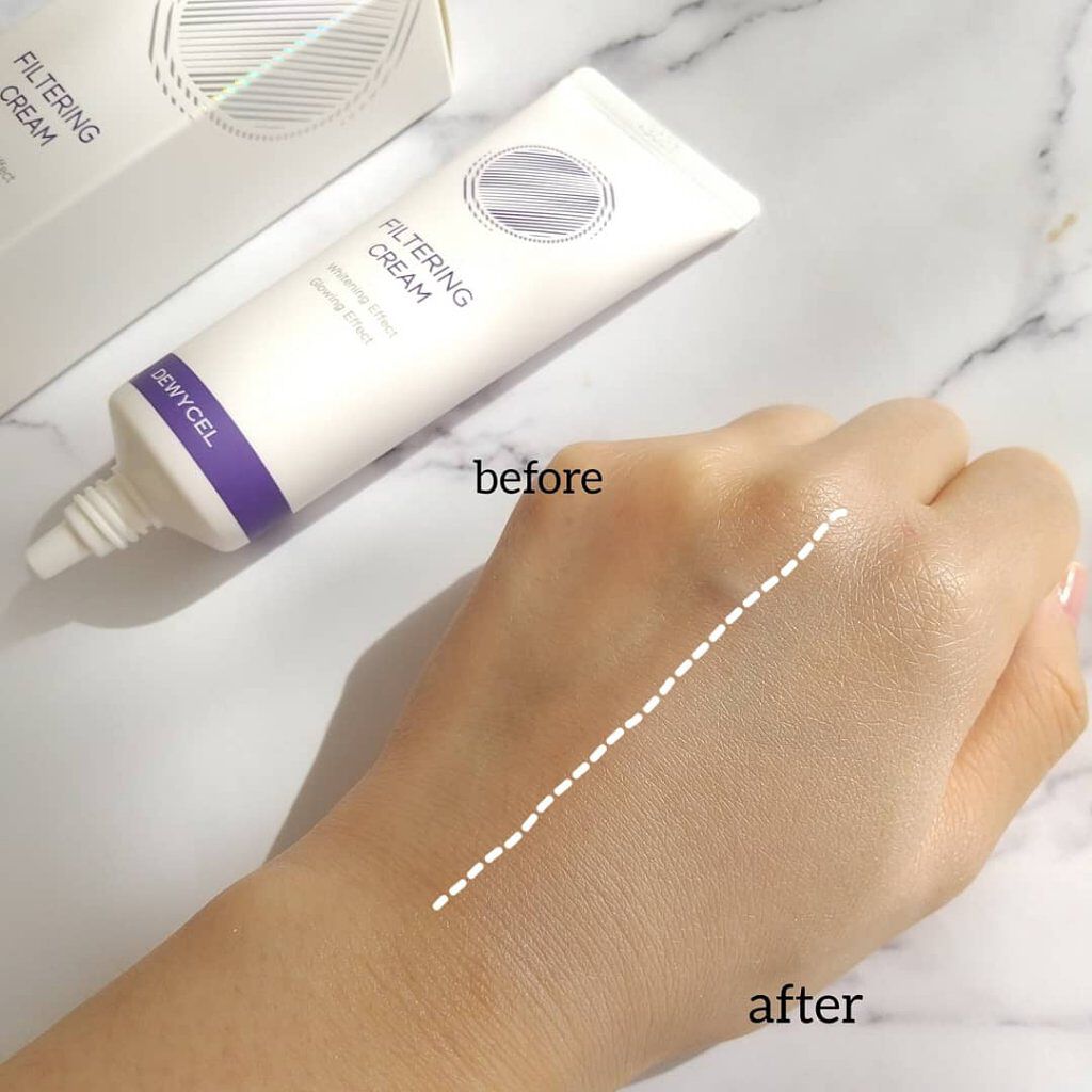 フィルタリングクリーム/DEWYCEL/日焼け止めクリームを使ったクチコミ（3枚目）