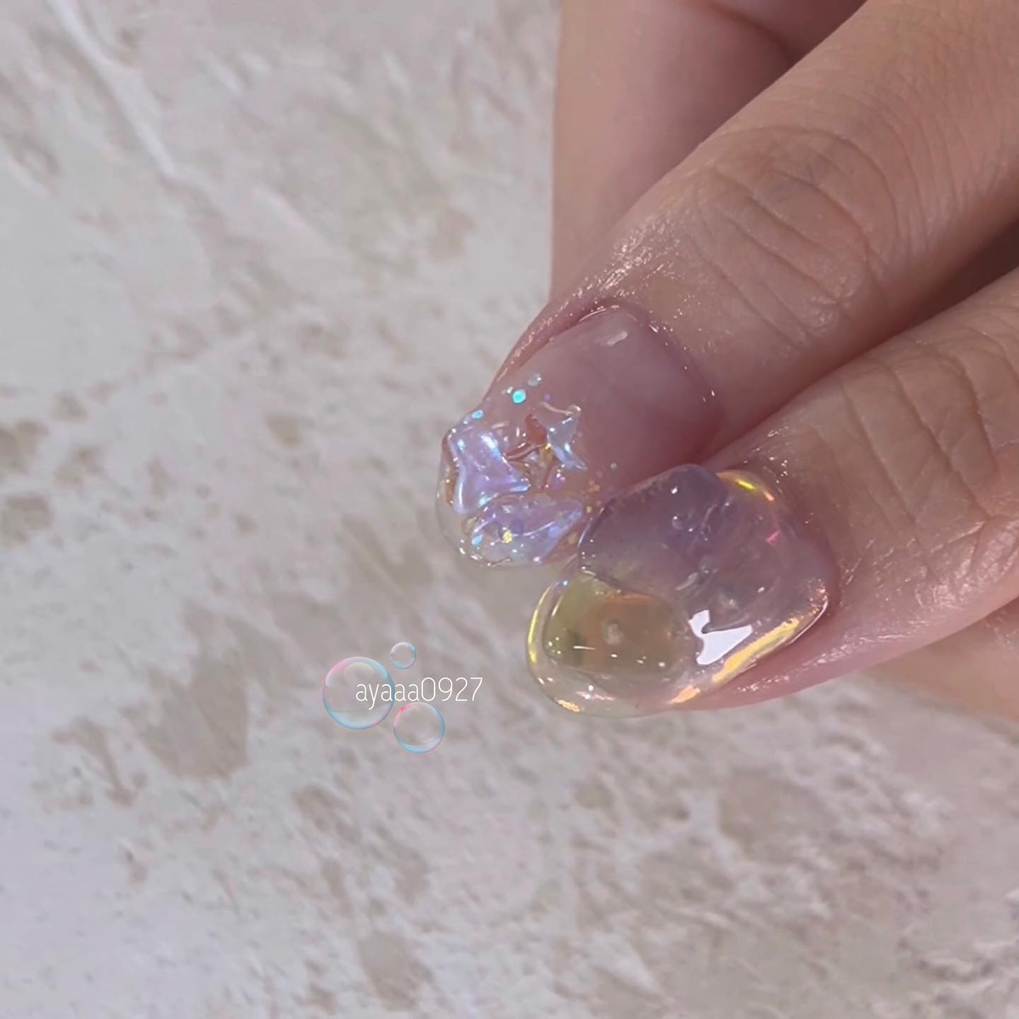 #うるうるネイル,#ワンホンネイル,#ぷくぷくネイルのネイルデザイン