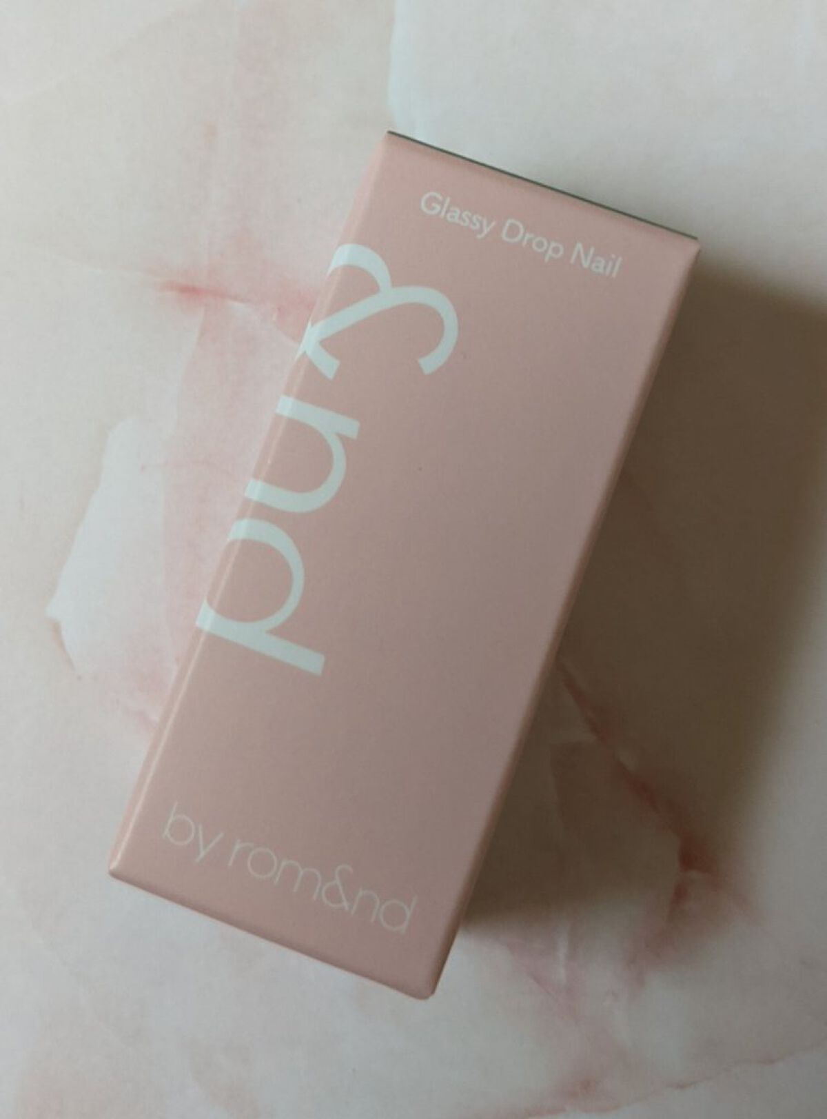 アンドバイロムアンド　グラッシードロップネイル GN01 アボカド/&nd by rom&nd/マニキュアを使ったクチコミ（2枚目）