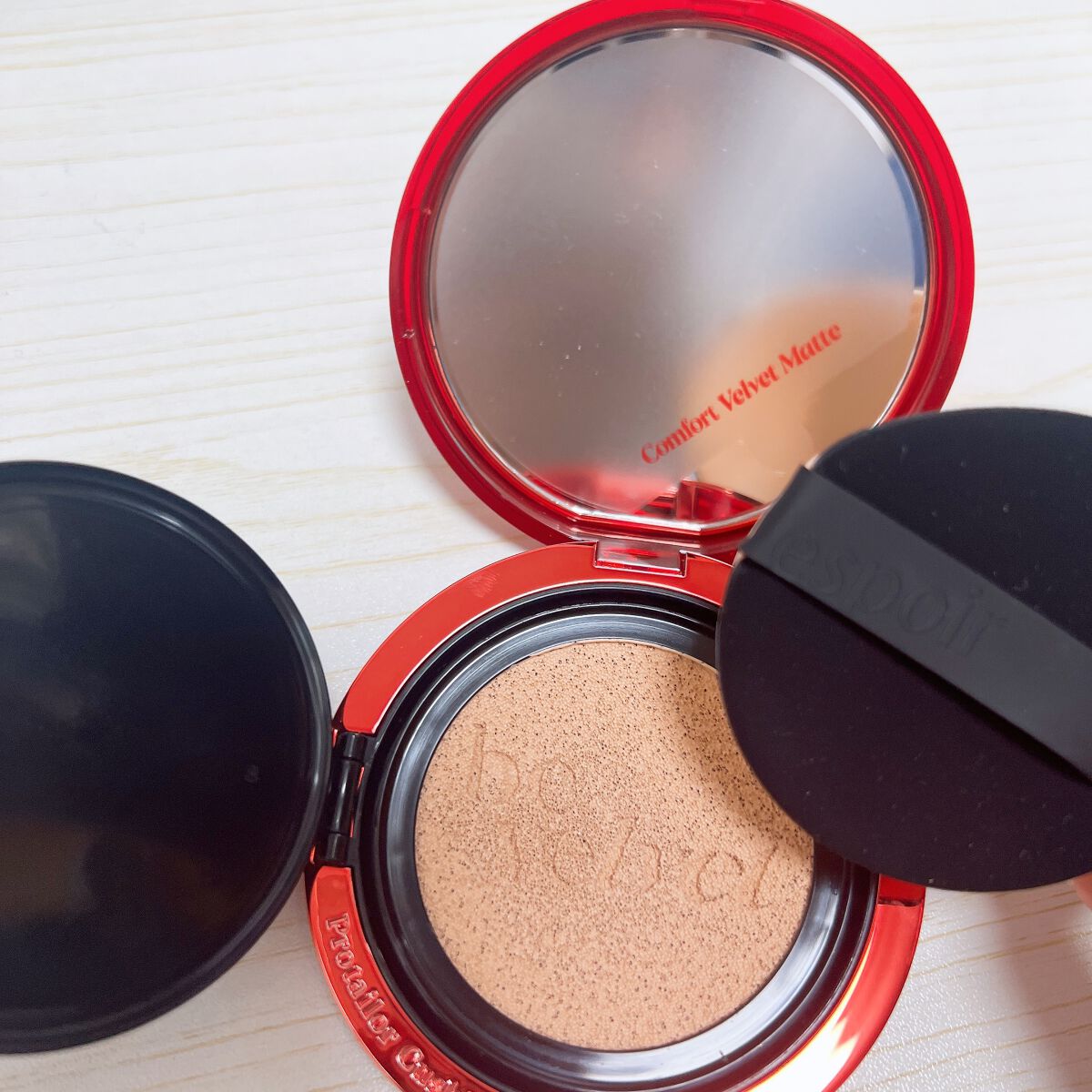 プロテーラービーベルベットカバークッション/espoir/クッションファンデーションを使ったクチコミ(2枚目)