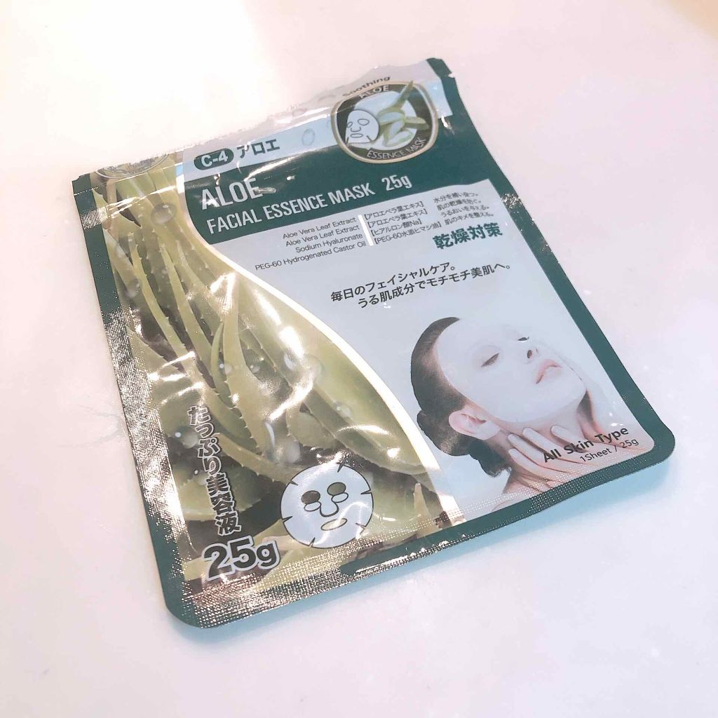 アロエモイスチャライジングフェイシャルエッセンスマスク/MITOMO/シートマスク・パックを使ったクチコミ（1枚目）