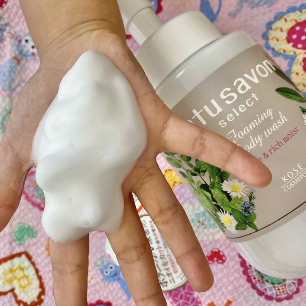 ホワイト 泡ボディウォッシュ リッチモイスト/natu savon select/ボディソープを使ったクチコミ（1枚目）