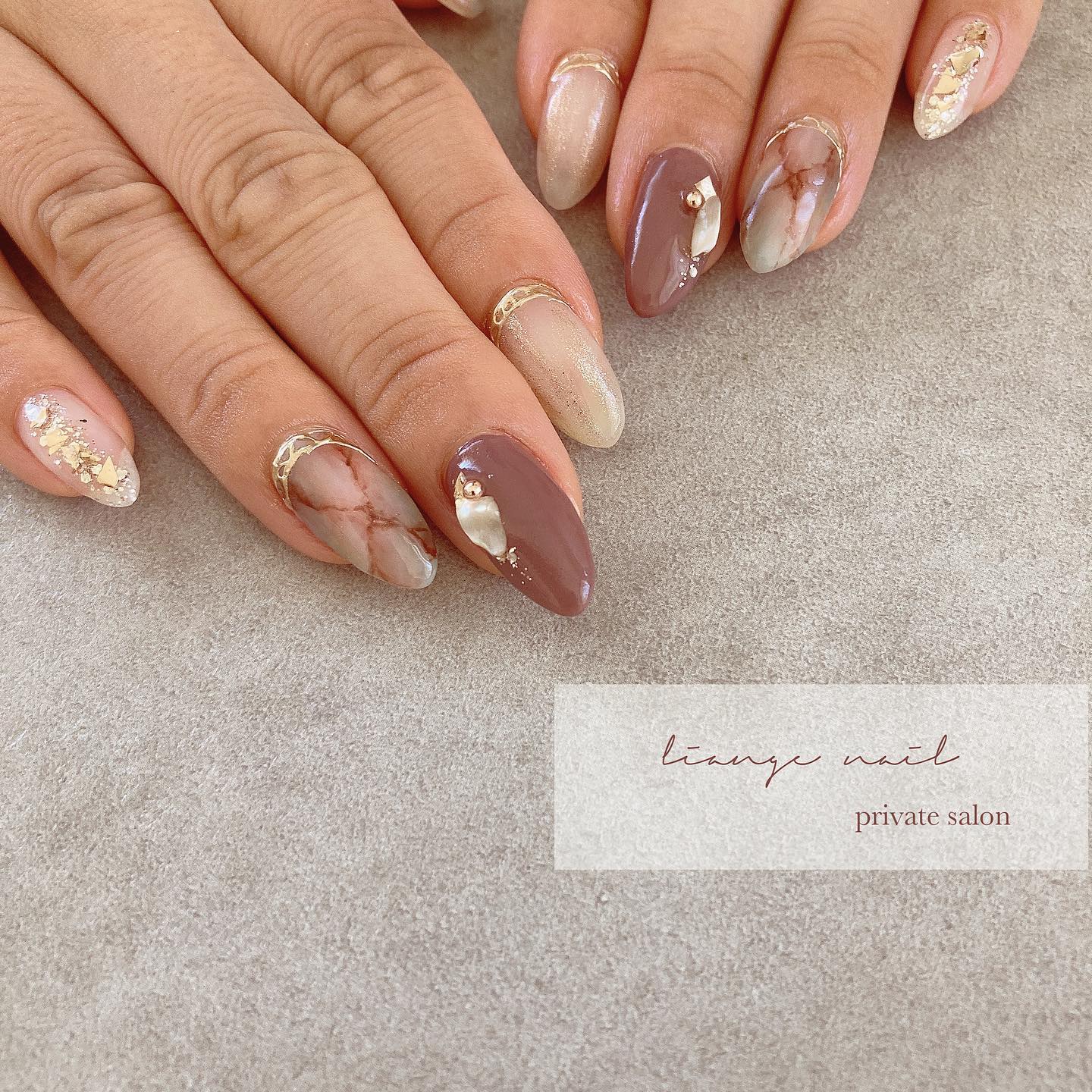 #リアンジェネイル,#柏ネイル,#ネイル,#ニュアンスネイル,#大人ニュアンスネイル,#夏ネイル,#ターコイズネイル,#シェルネイル,#ミラーネイルのネイルデザイン