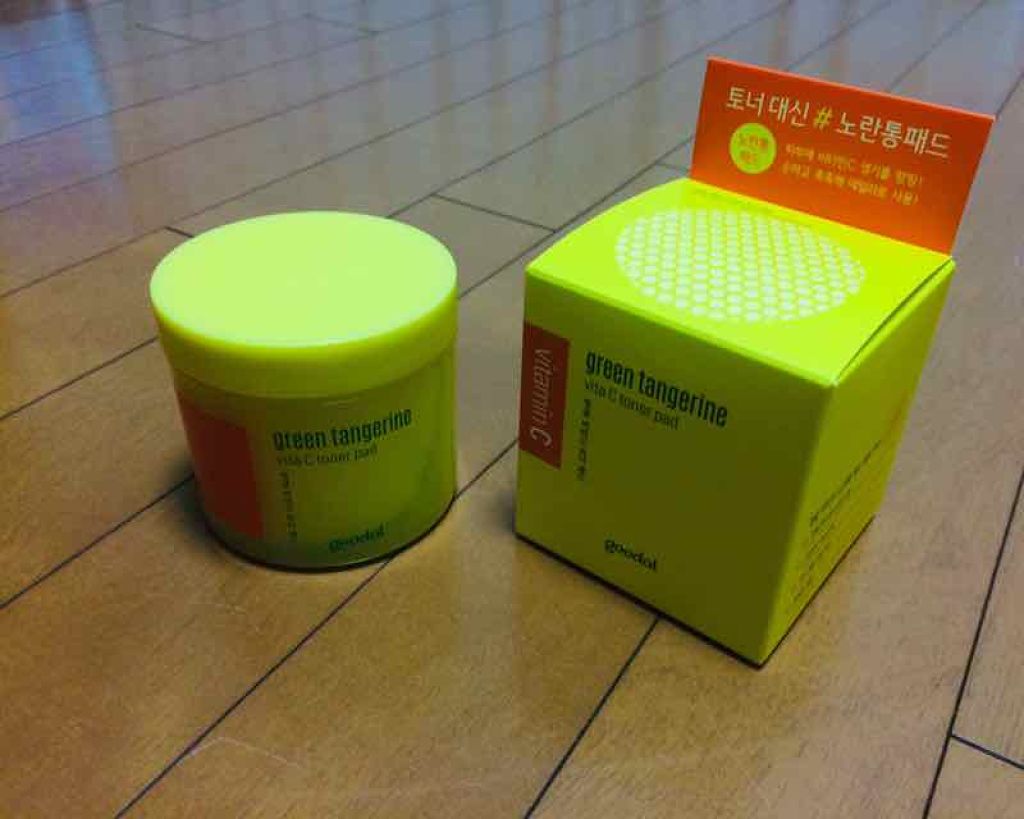 グリーンタンジェリン ビタCダークスポットケアパッド/goodal/トナーパッドを使ったクチコミ（1枚目）