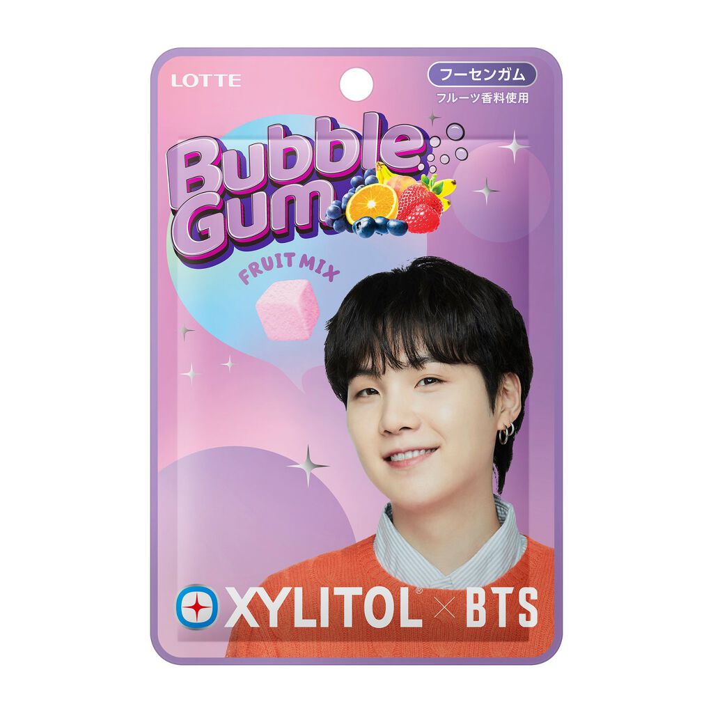 試してみた】ロッテ キシリトール×BTS バブルガム<フルーツ 試してみた】ロッテ キシリトール×BTS バブルガム<フルーツ
