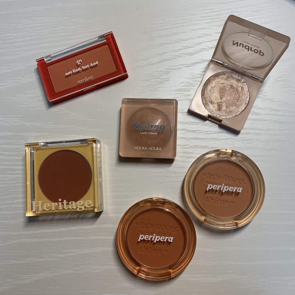 ピュア ブラッシュド サンシャイン チーク/PERIPERA/パウダーチークを使ったクチコミ（2枚目）