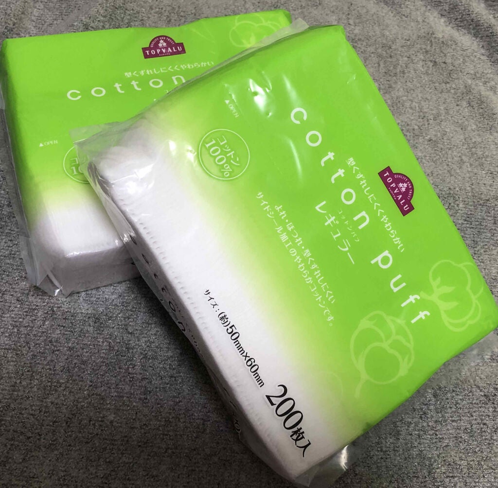 コットンパフ/トップバリュ ベストプライス/コットンを使ったクチコミ(1枚目)