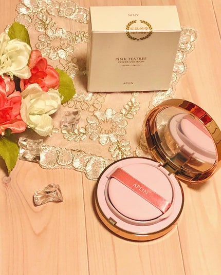 ピンクティーツリーカバークッション/APLIN/クッションファンデーションを使ったクチコミ(2枚目)