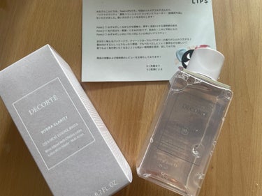 DECORTÉ　
イドラクラリティ　
薬用 トリートメント エッセンス ウォーター


LIPSさんで当たりました！
ありがとうございます(^^)
ベスコスを何冠かもしている化粧水で
見た目も可愛いくて