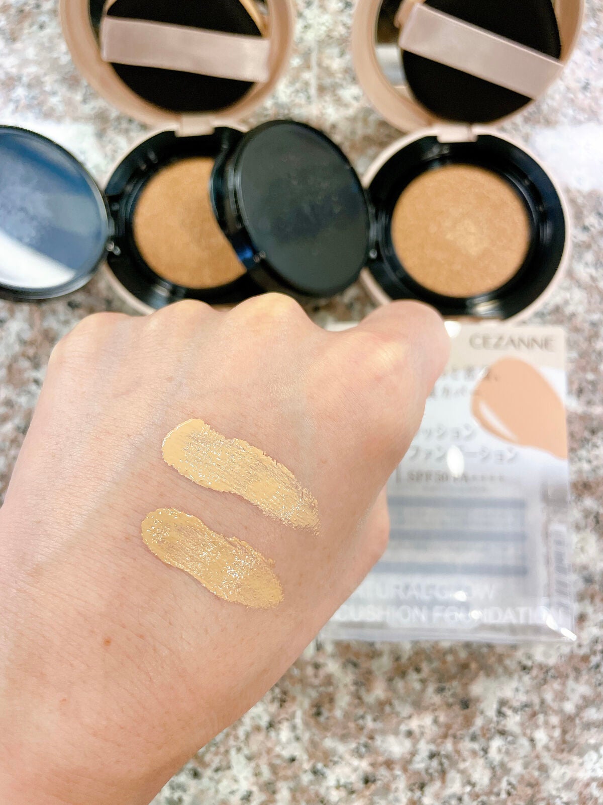 クッションファンデーション/CEZANNE/クッションファンデーションを使ったクチコミ(5枚目)