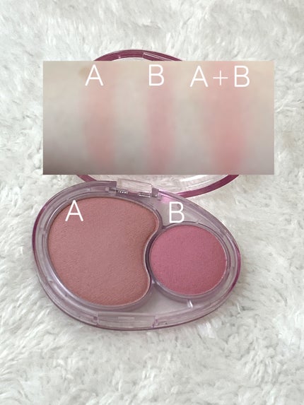 デュアルチークメロウ MV01 ノーモアキューピット/fwee/ジェル・クリームチークを使ったクチコミ(2枚目)