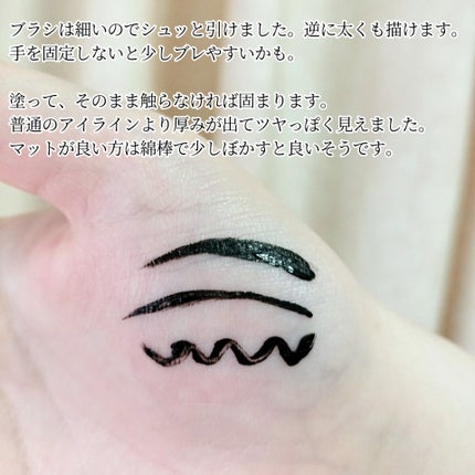 センフルード ジェットブラックアイライナー/Eyelist/リキッドアイライナーを使ったクチコミ(5枚目)