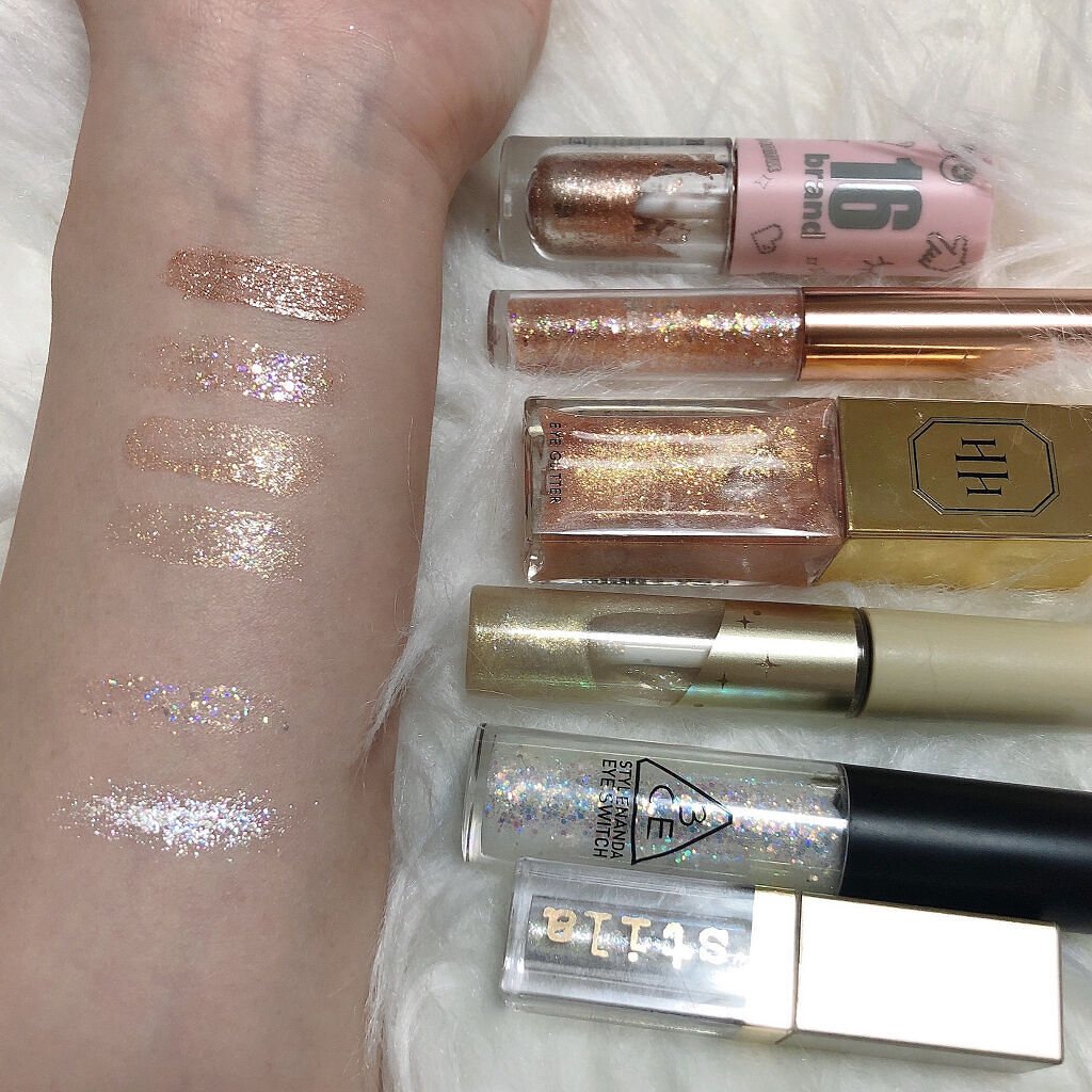 グリッター&グロウ リキッドアイシャドウ/stila/グリッターを使ったクチコミ（3枚目）