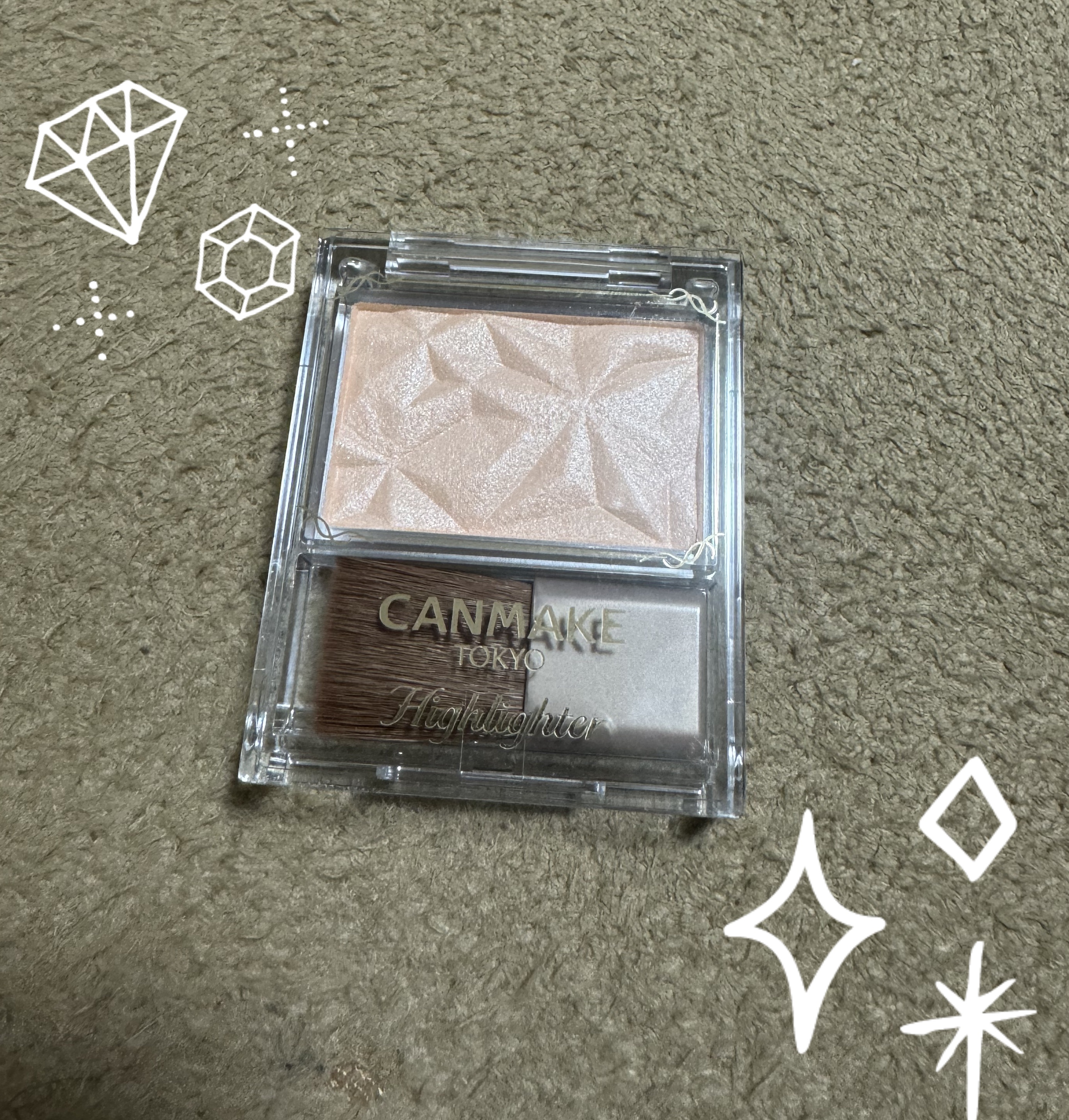 ハイライター L01 シャンパンゴールド/キャンメイク/パウダーハイライトを使ったクチコミ（1枚目）